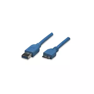 USB 3.2 Gen 1 (3.1 Gen 1) 1 m cable TECHLY ICOC-MUSB3-A-010 — USB A to Micro-USB B, blue