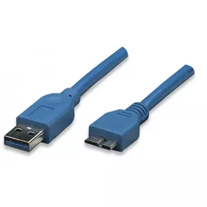 Techly ICOC-MUSB3-A-020 USB kabelis 1,5 m USB 3.2 Gen 1 (3.1 Gen 1) USB A Micro-USB B Zils