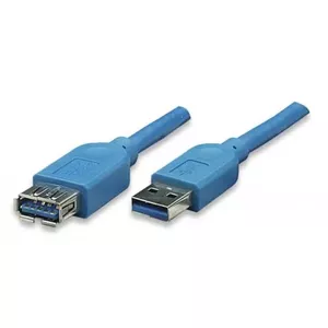 Techly ICOC-U3-AA-20-EX USB kabelis 2 m USB 3.2 Gen 1 (3.1 Gen 1) USB A Zils