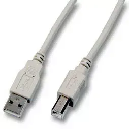 USB A to USB B cable, EFB Elektronik K5255.3 — 3 m, USB 2.0, grey