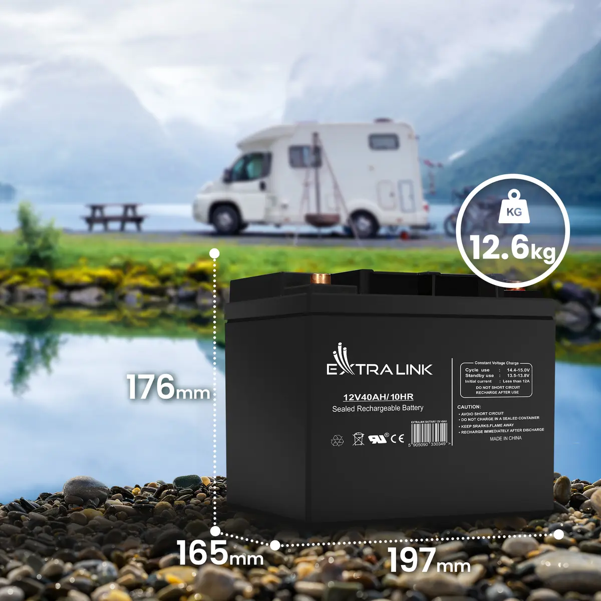 Аккумулятор Extralink AGM 12V 40Ah Photo 12