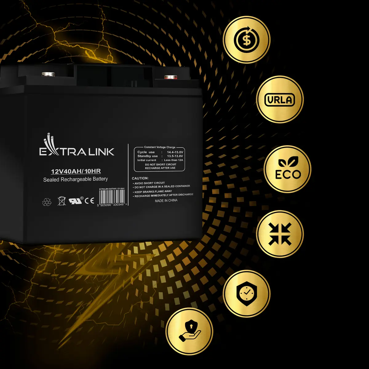 Аккумулятор Extralink AGM 12V 40Ah Photo 14