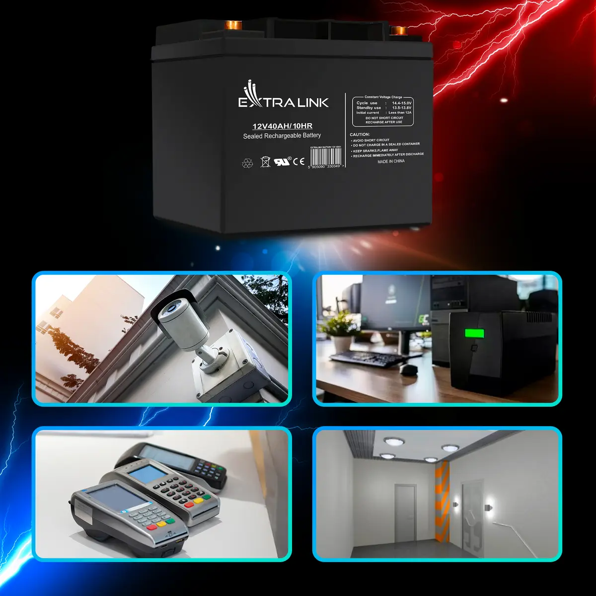 Аккумулятор Extralink AGM 12V 40Ah Photo 18
