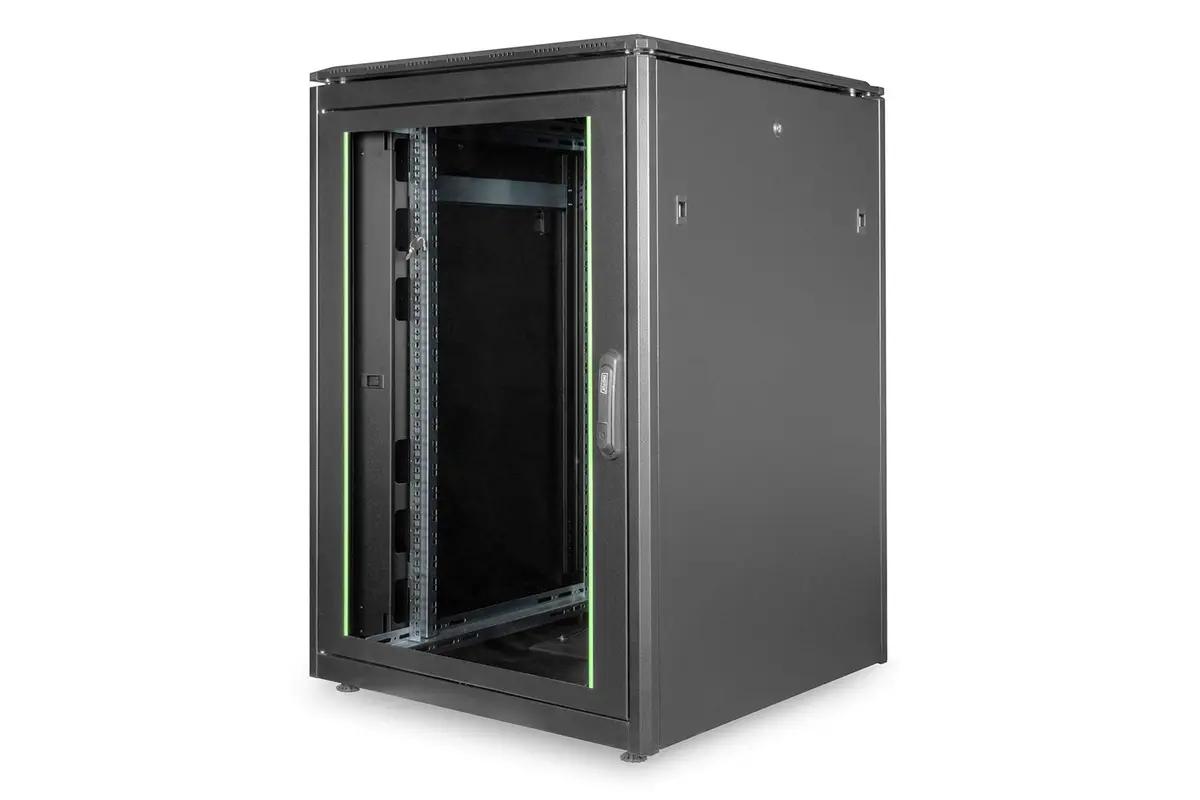 Stāvošais skapītis Digitus ® DN-19 22U-8/8-B-1