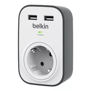 Belkin SurgeCube Черный, Белый 1 розетка(и)