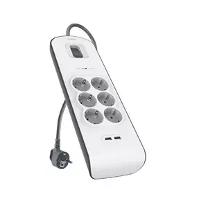 Belkin BSV604vf2M Белый 6 розетка(и) 2 m