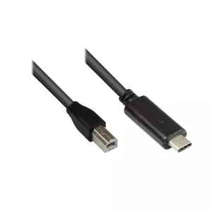 USB cable Alcasa 2510-CB010 USB 2.0 1 m USB B USB C Black