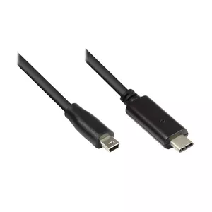 USB Cable Alcasa 3310-CM010 USB 2.0 1m USB C Mini-USB B Black