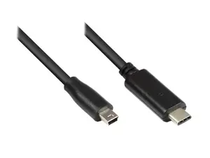 Good Connections Alcasa 3310-CM018 USB 2.0 cable USB C to Mini-USB B male to male 1.8 m black