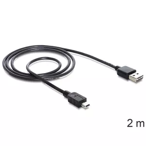 USB Cable DeLOCK 85554 USB 2.0 2m USB A Mini-USB B Black