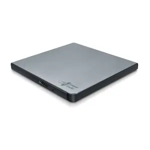 Портативный тонкий DVD±RW привод hl data storage GP57ES40.AHLE10B, USB 2.0, лоток, серебристый, 24x CD / 8x DVD