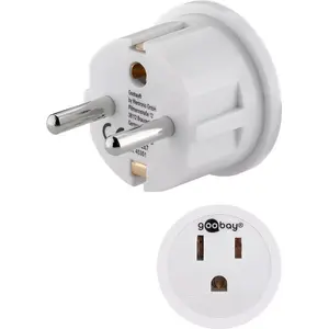 Goobay Mains Adapter US/Japan White Type F to Type B 45351