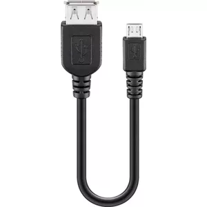 Goobay 95193 USB кабель 0,2 m USB 2.0 USB A Micro-USB B Черный