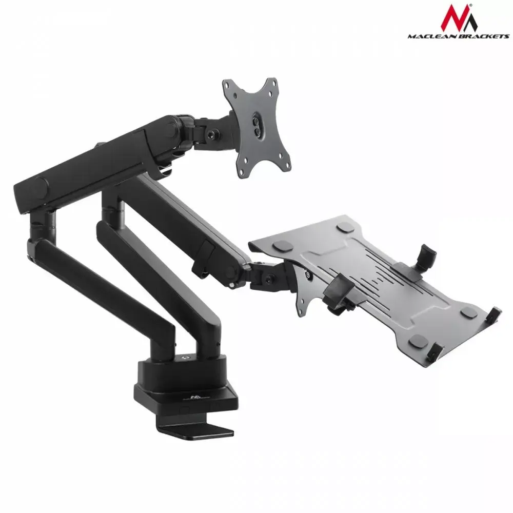 Dual Desk Mount MACLEAN MC-813 for Monitor and Laptop Photo 3