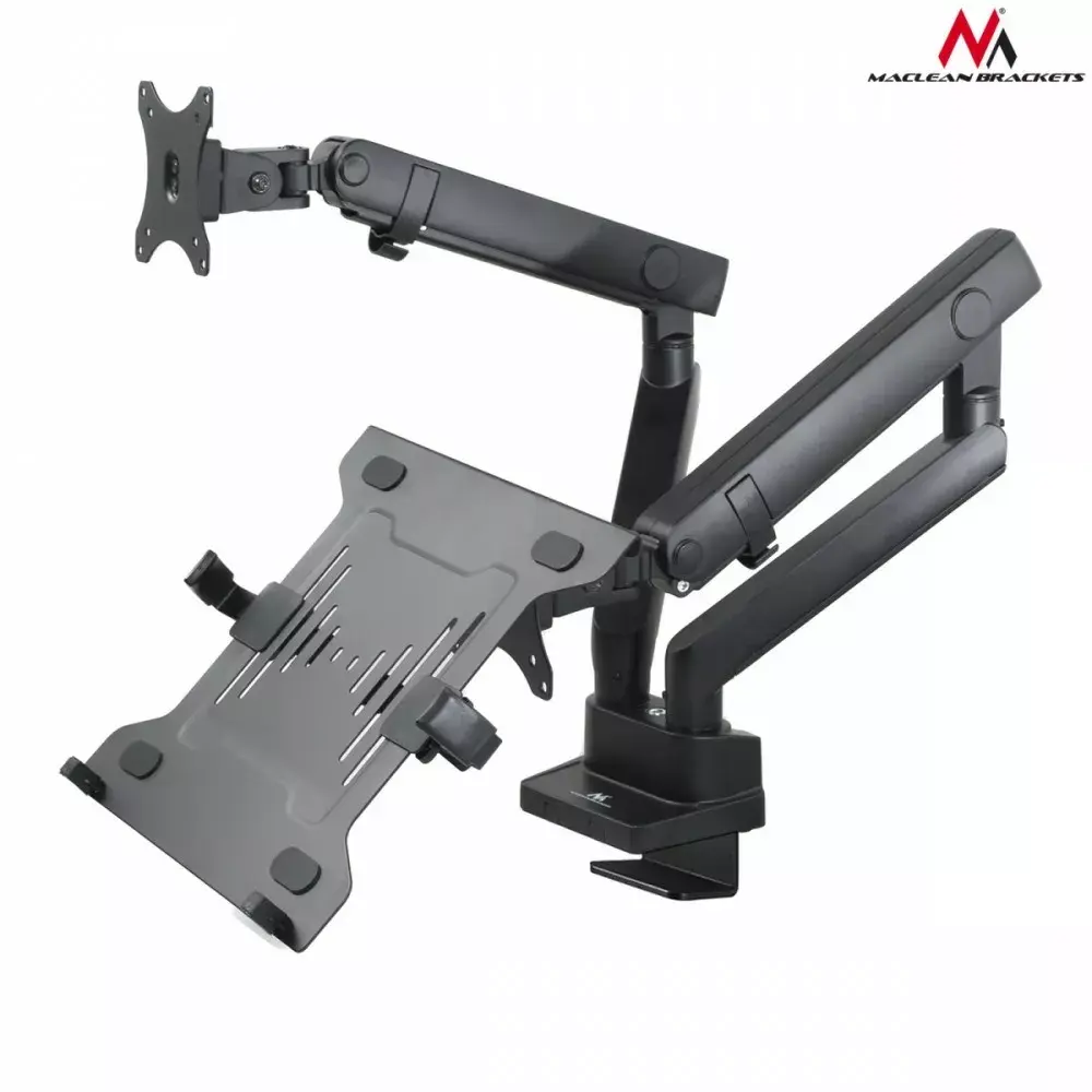 Dual Desk Mount MACLEAN MC-813 for Monitor and Laptop Photo 4