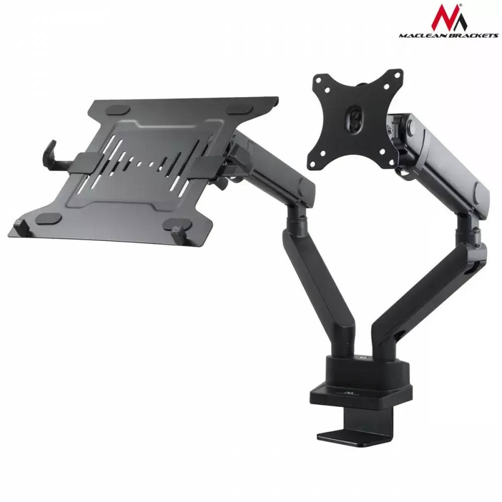 Dual Desk Mount MACLEAN MC-813 for Monitor and Laptop Photo 6