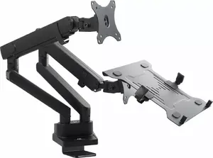 Monitor and Laptop Dual Desk Mount MACLEAN MC-813 for 17–32" screens, VESA 75x75/100x100