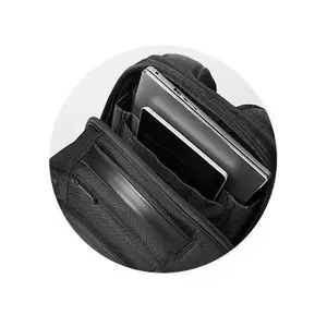 Laptop compartment with drop protection