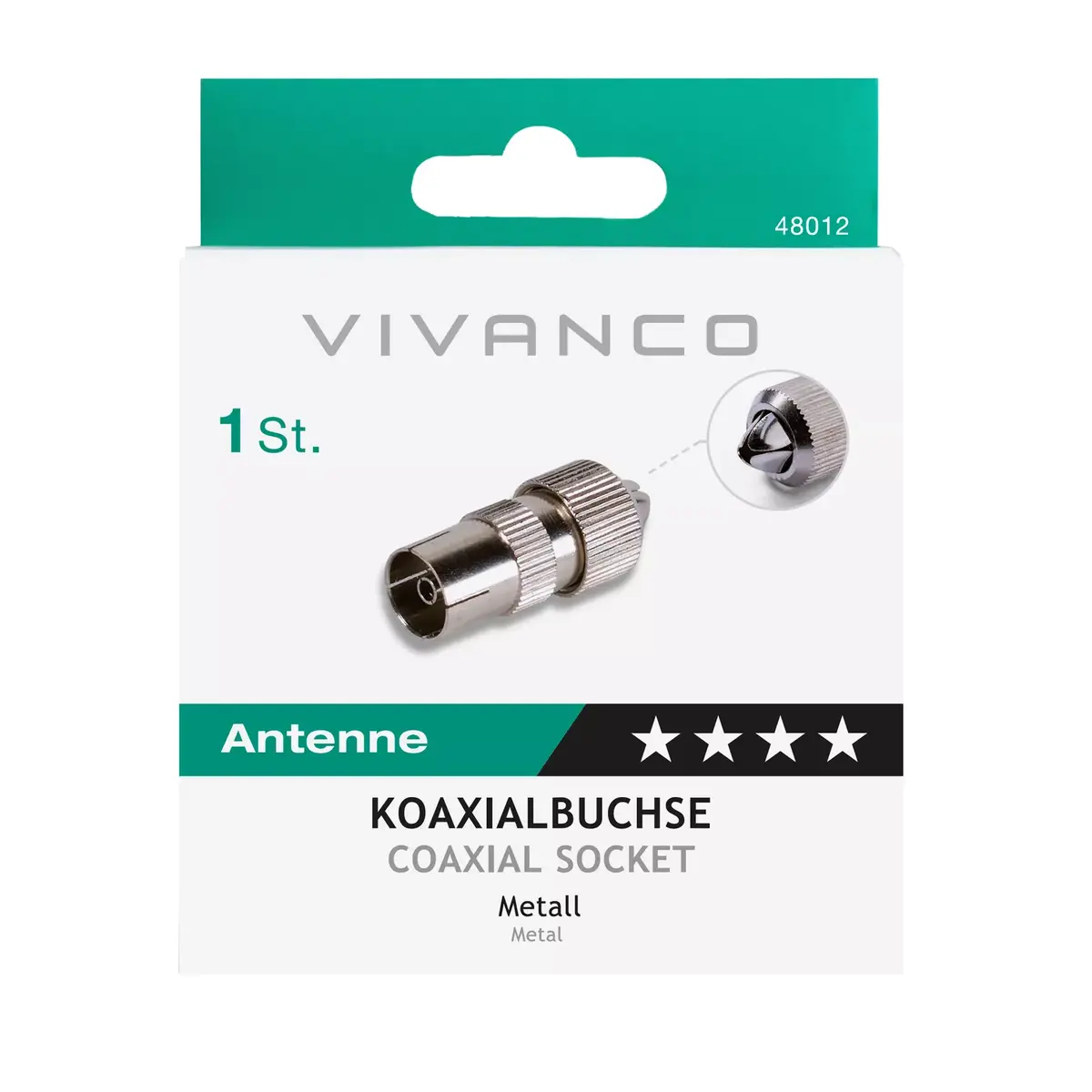 Coaxial Connector F-type Vivanco 48/00 02M Photo 2