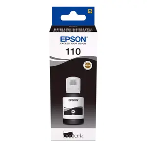 Ink bottle cartridge Epson XL 110 EcoTank Black — high-capacity black ink, up to 7,500 pages