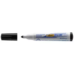 Маркер для белой доски BIC Velleda ECOlutions 1701, черный, упаковка 12 шт., корпус ПВХ