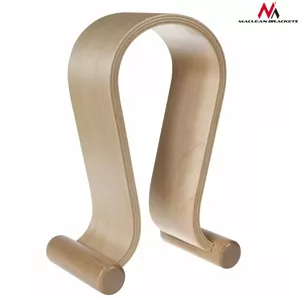 Headphones Stand MACLEAN MC-815O Wooden Light Oak — desk holder for headset