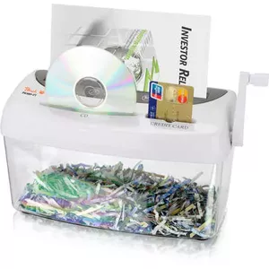Paper shredder PEACH PS300-21 Cross shredder 21.6 cm working width, 3.5 x 40 mm, white/transparent