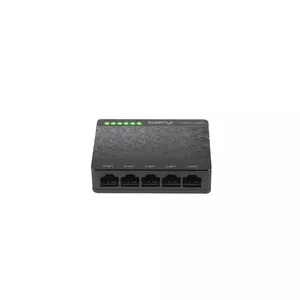 Lanberg DSP1-1005 сетевой коммутатор Неуправляемый Gigabit Ethernet (10/100/1000) Черный, Серый