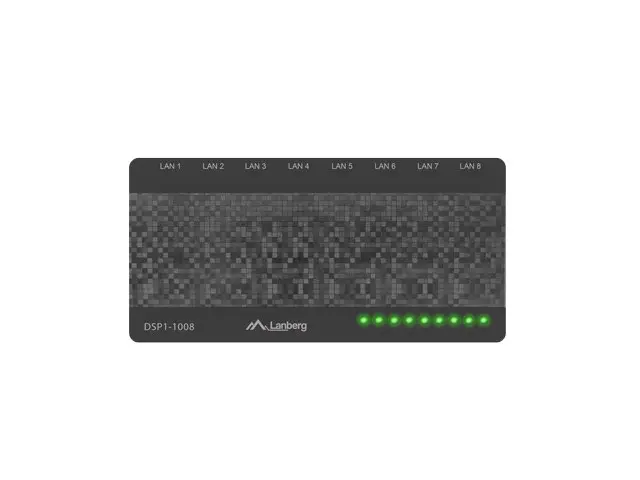 Unmanaged Switch LANBERG DSP1-1008 — 8× Gigabit Photo 4