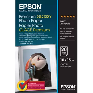 Epson Premium, 100 x 150 mm, 255g/m² fotopapīrs Balts Premium, glancēts