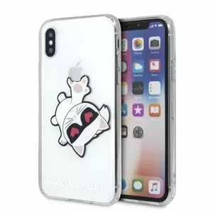Phone hard case Karl Lagerfeld for iPhone XR — transparent protective shell