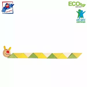 Woody 90491 Eco Wooden Educational hand motoric skills - Snake for kids 3y+ (21cm)