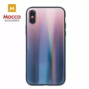 Aizsargvāciņš Mocco Aurora Glass priekš Apple iPhone XS Max — brūni-melns stikla aizmugures vāciņš