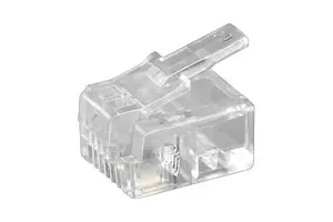 MicroConnect KON501-10R проводной коннектор RJ-11 6P4C прозрачный 10 штук