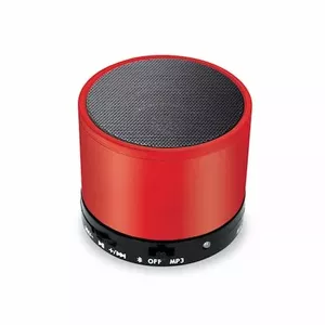 Setty Junior Portable Bluetooth Speaker with Micro SD and Aux Input, Red