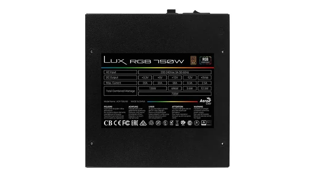 AEROCOOL AEROPGSLUXRGB-750 4718009153882 Photo 12