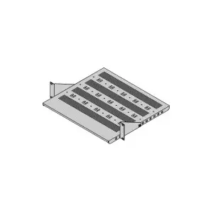 19" equipment support Schroff 20118-789 depth-adjustable 2 U