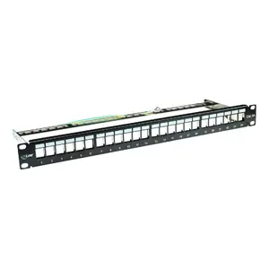 Blank Patch Panel InLine 76824B 19" Cat.6A 24 Port 1U black