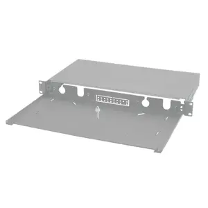 Patch panel accessory LOGILINK FB0001G — steel, 1U rack mount, 480×243×44 mm, grey