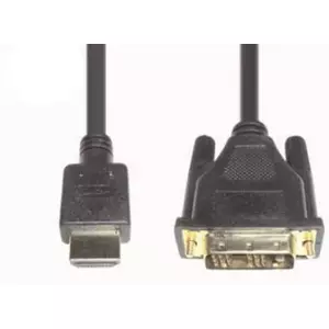 HDMI 3 Video Cable Adapter e+p 2m DVI-D Black