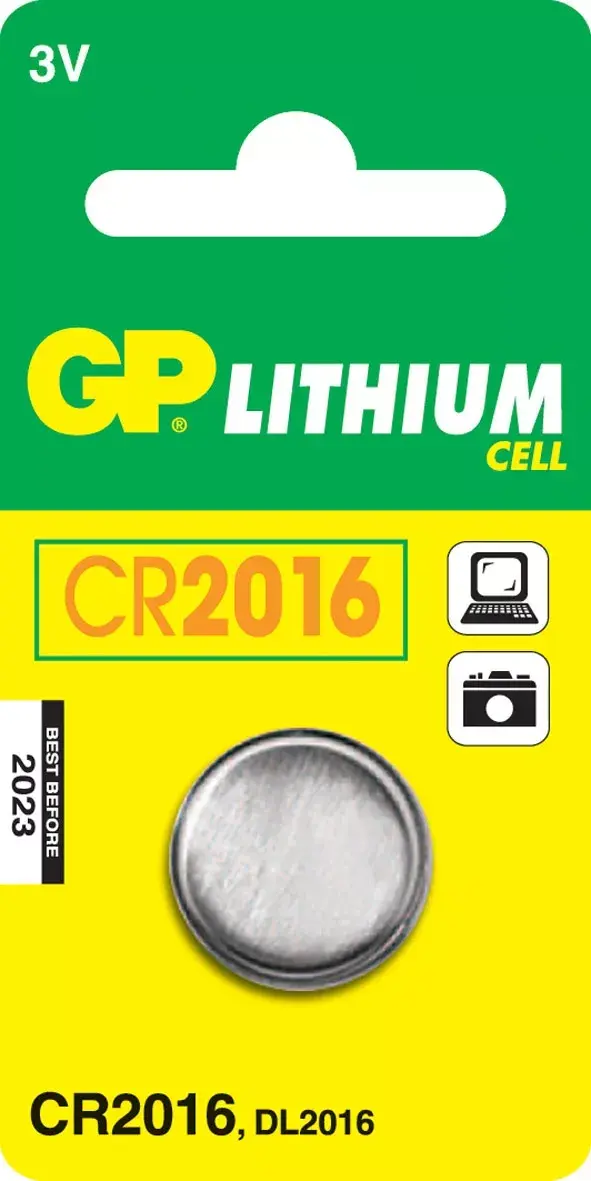 GP CR2016 litija baterija Photo 1