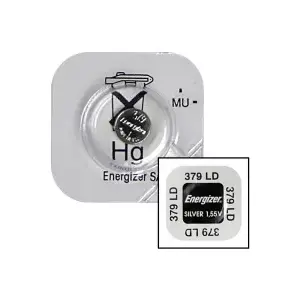 Viena lietošanas poga baterija Energizer 379, sudraba oksīda 1,55 V, 5,8×2,1 mm