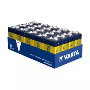 Akumulators Varta Longlife 9V E-Block — iepakojums 20 gab.