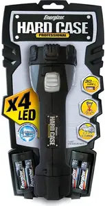 Flashlight Energizer Hardcase Pro 4AA (model 630060) — 4x AA battery-powered handheld torch