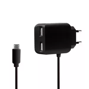 LogiLink PA0157 Universal USB Wall Charger with 2 Ports and Micro-USB Cable