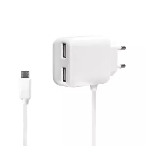 LogiLink PA0157W Universal USB Wall Charger with 2 Ports and 1m Cable White