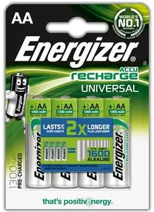 Аккумуляторы NiMH AA Energizer Mignon HR06 1300 мА·ч 1,2 В — 4 шт.