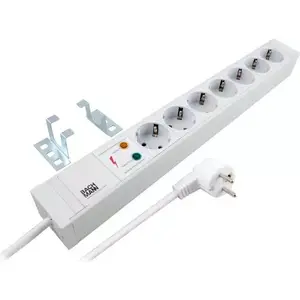Barošanas sloksne EFB Elektronik 19" (48,3 cm) 7 kontaktligzdas PVC ar slēdzi, pelēka