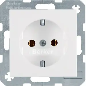 Socket outlet Type F berker 47431909 — 16 A, 250 V, white plastic