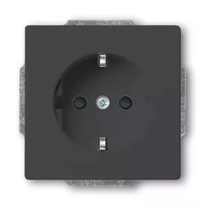 Socket outlet Busch-Jaeger 20 EUC-81 CEE 7/3, 250 V, 16 A, black, 71×71 mm